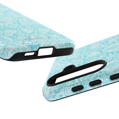 Luxe Lace in Aqua - iPhone Case, Samsung Galaxy Case, Google Pixel Case