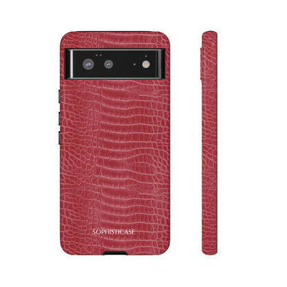 Luxe Leather in Cherry Red - iPhone Case, Samsung Galaxy Case, Google Pixel Case