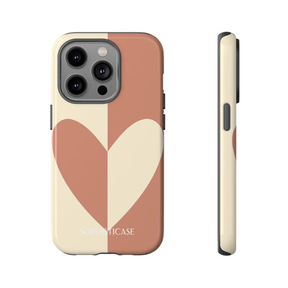 Be Mine in Brown and Cream - iPhone Case, Samsung Galaxy Case, Google Pixel Case