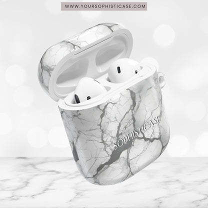 AirPod Cases - Marble Opulence in Charcoal Grey
