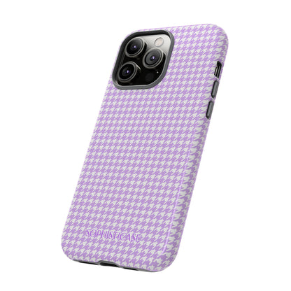 Houndstooth in Pastel Purple - Protective Phone Case for iPhone