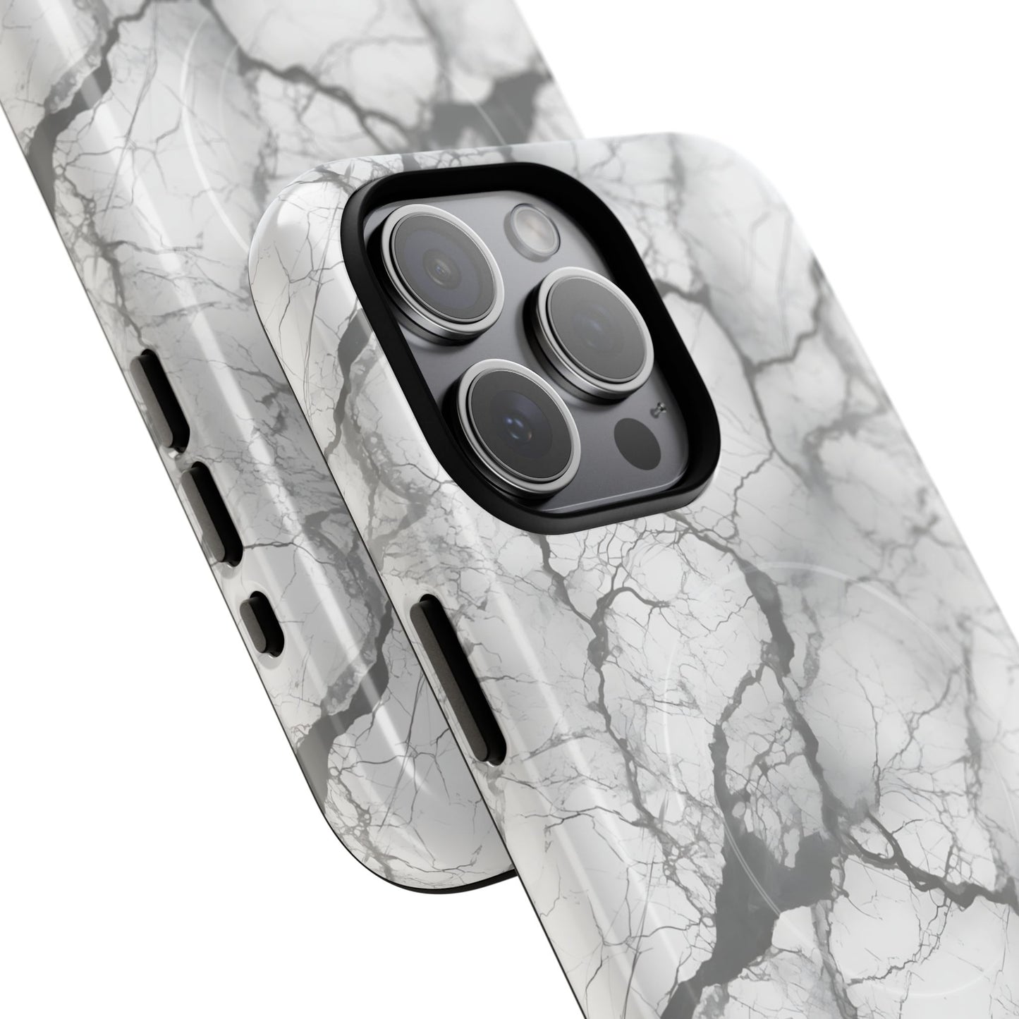 Marble Opulence in Charcoal Grey - Magsafe Case