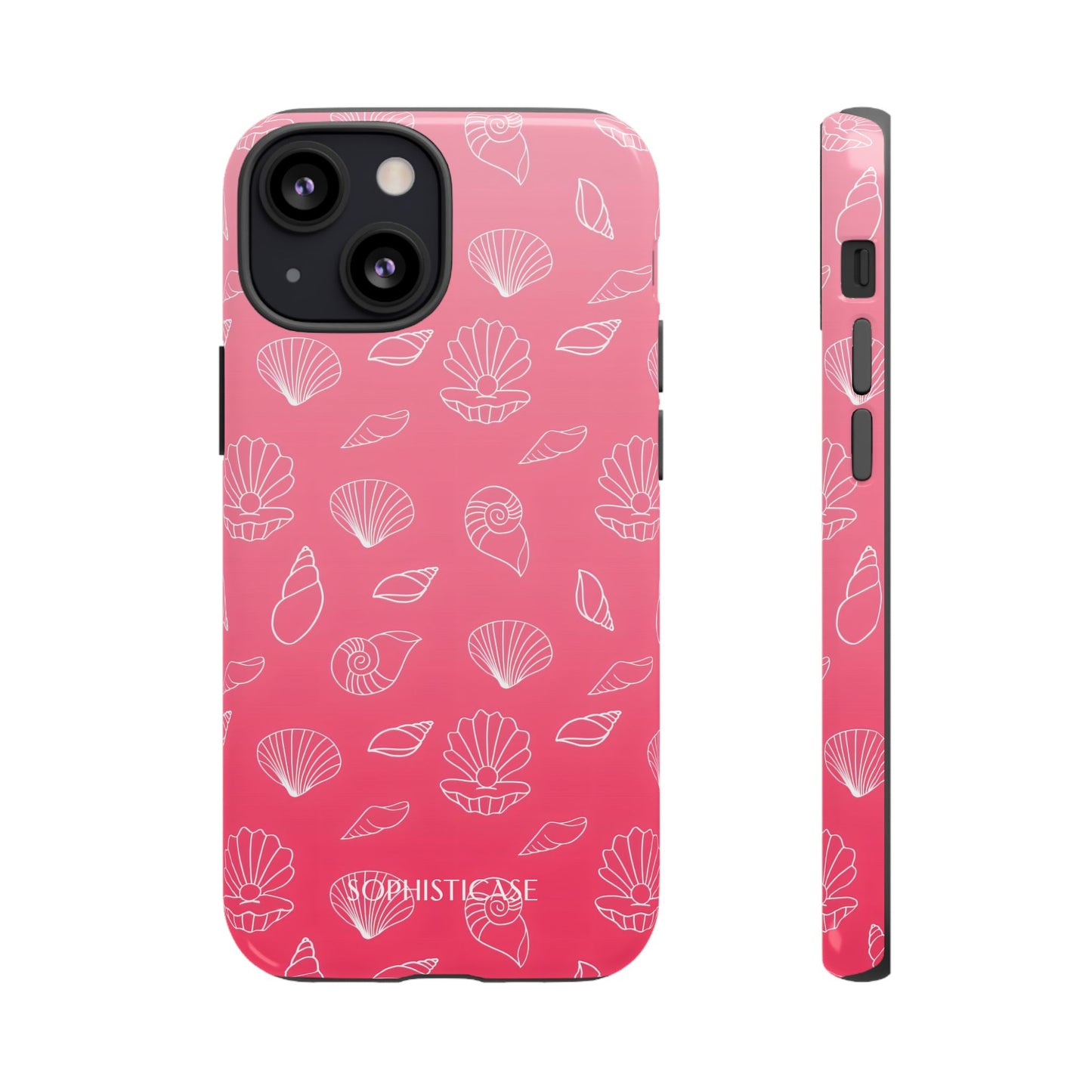 Seashell Society in Sunset Pink - iPhone Case, Samsung Galaxy Case, Google Pixel Case