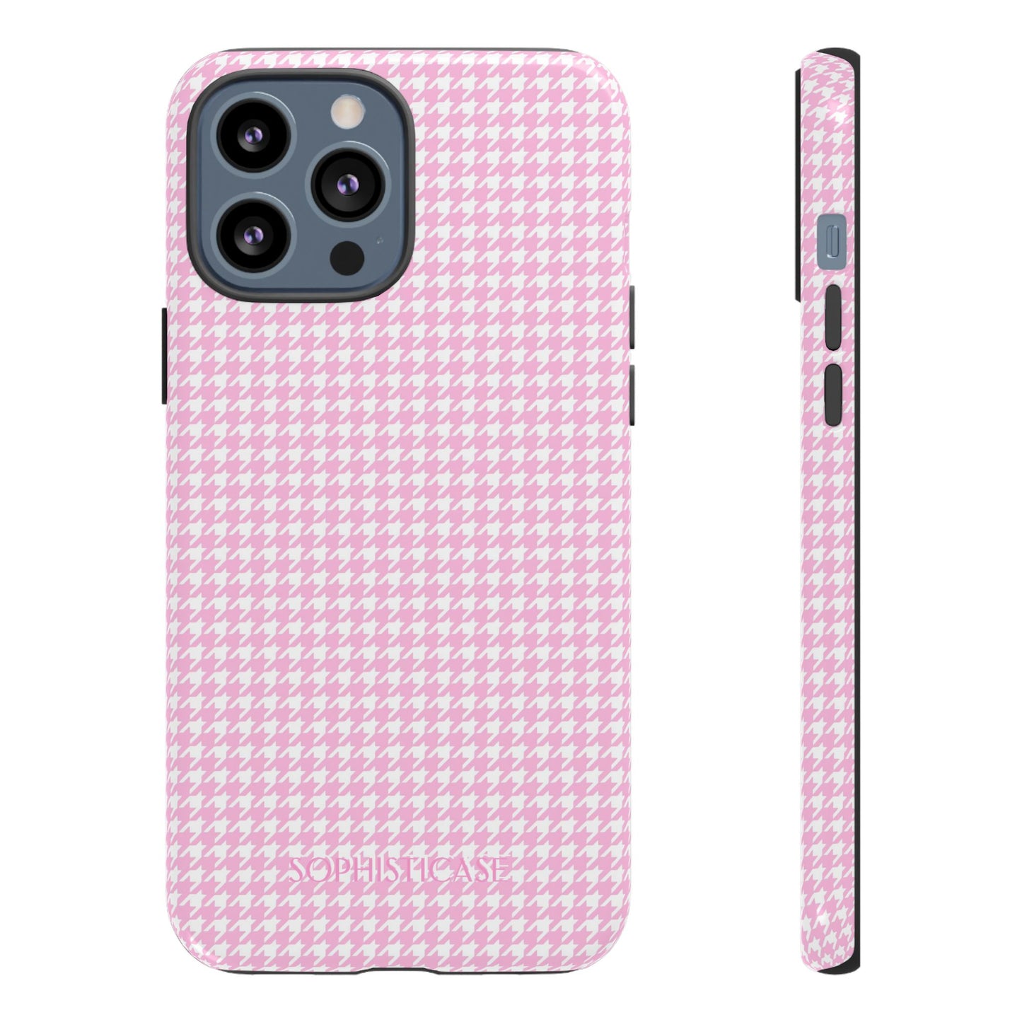 Tough Case - Houndstooth in Pink