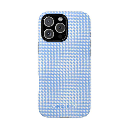 Houndstooth in Blue - Drop Proof Phone Case for iPhone