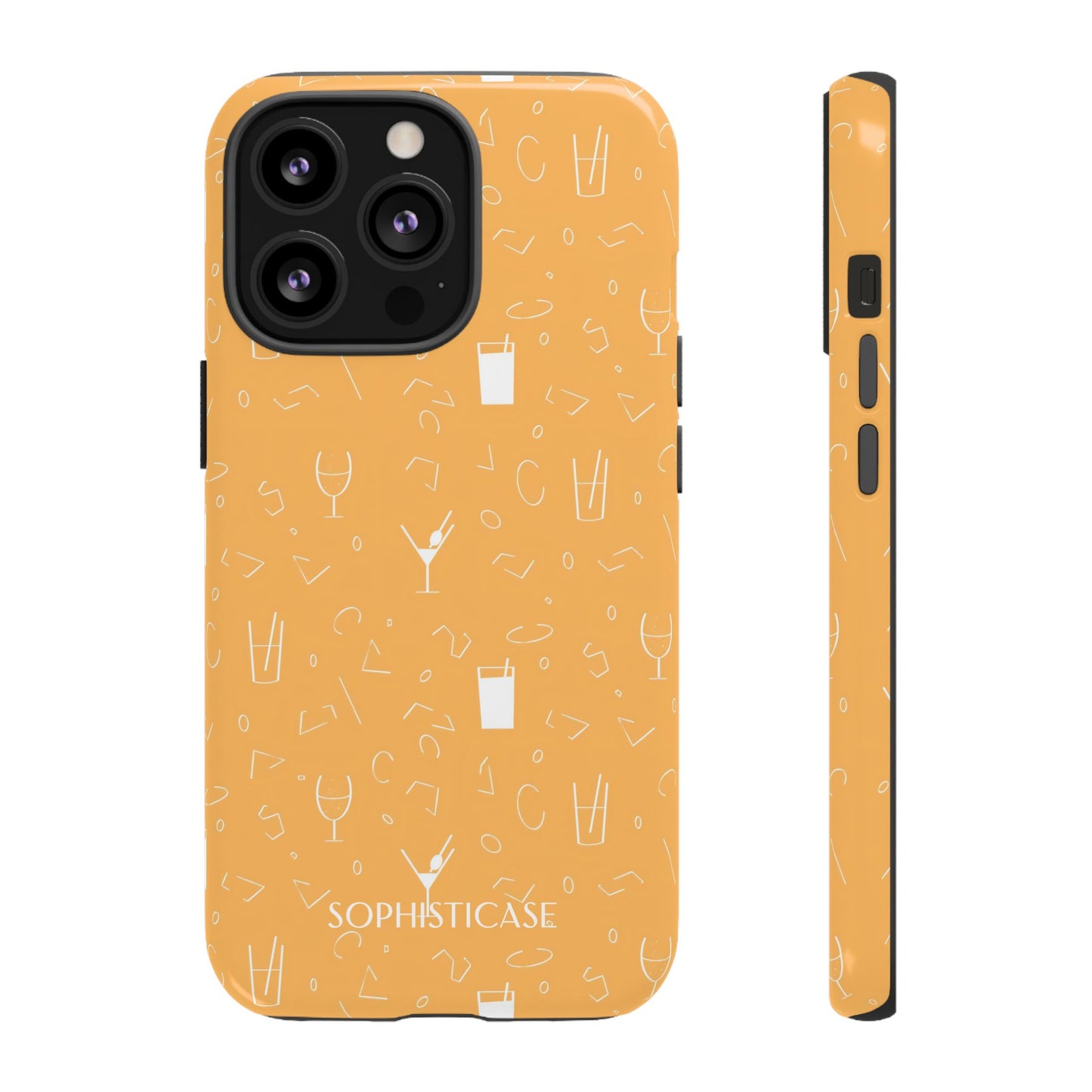 Cocktail Hour in Yellow - Tough Phone Case for iPhone