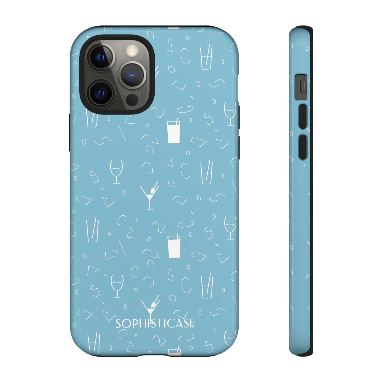 Cocktail Hour in Blue - Tough Phone Case for iPhone