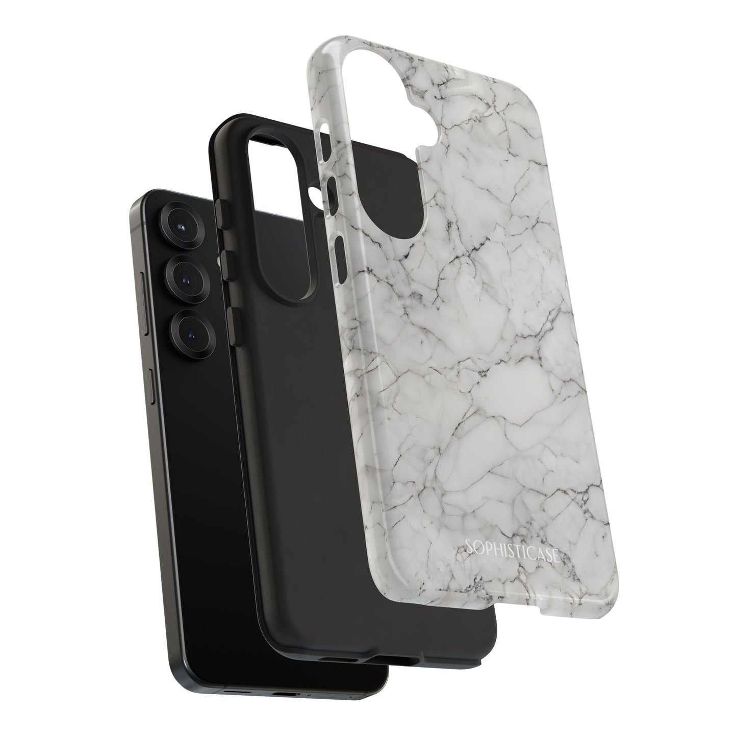 Marble Opulence in White - iPhone Case, Samsung Galaxy Case, Google Pixel Case