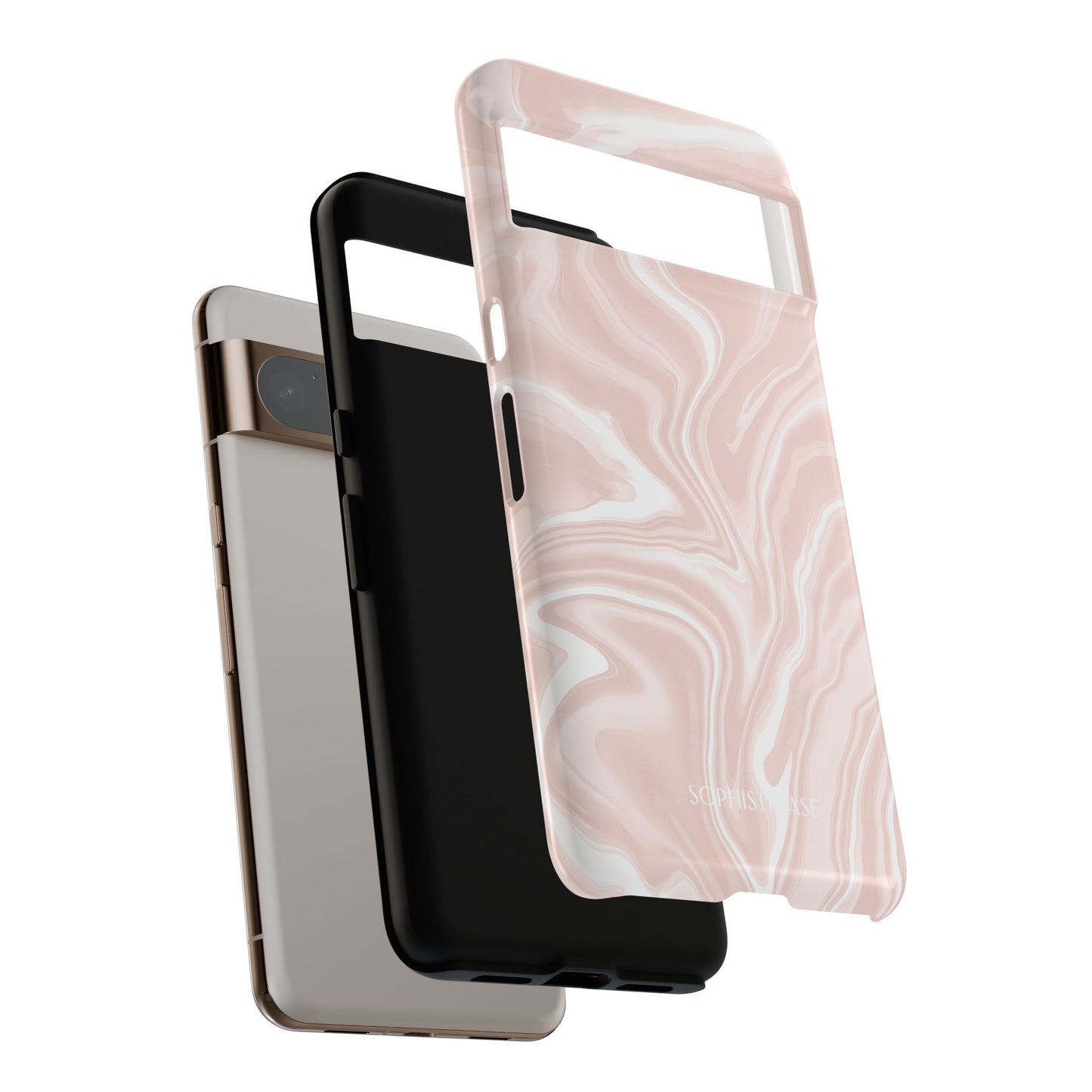 Liquid Dreams in Neutral Beige - Tough Phone Case