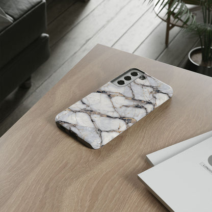 Marble Opulence in Cracked Beige - iPhone Case, Samsung Galaxy Case, Google Pixel Case