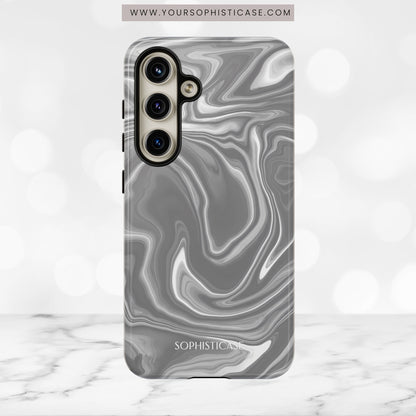 Liquid Dreams in Charcoal - Tough Phone Case