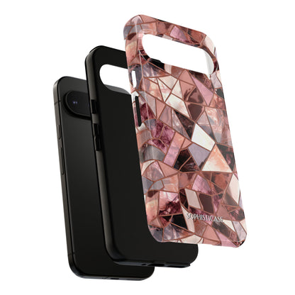 Rose' Runway in Merlot Mosaic - Tough Phone Case