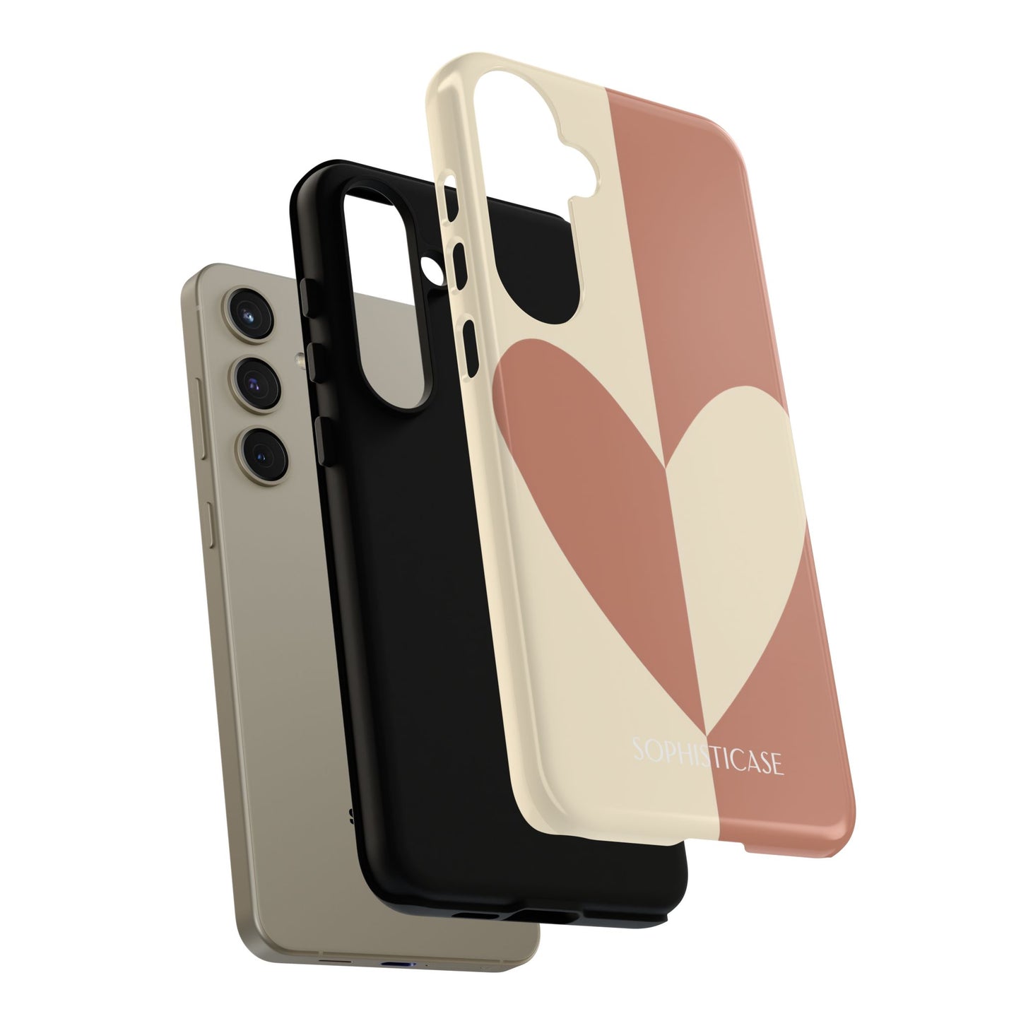 Be Mine in Brown and Cream - iPhone Case, Samsung Galaxy Case, Google Pixel Case