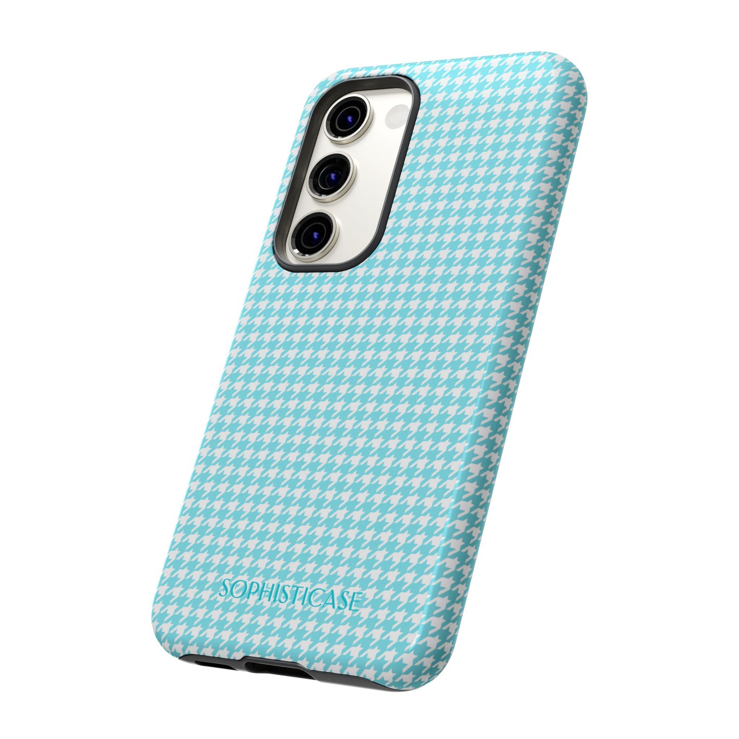 Tough Case - Houndstooth in Aqua