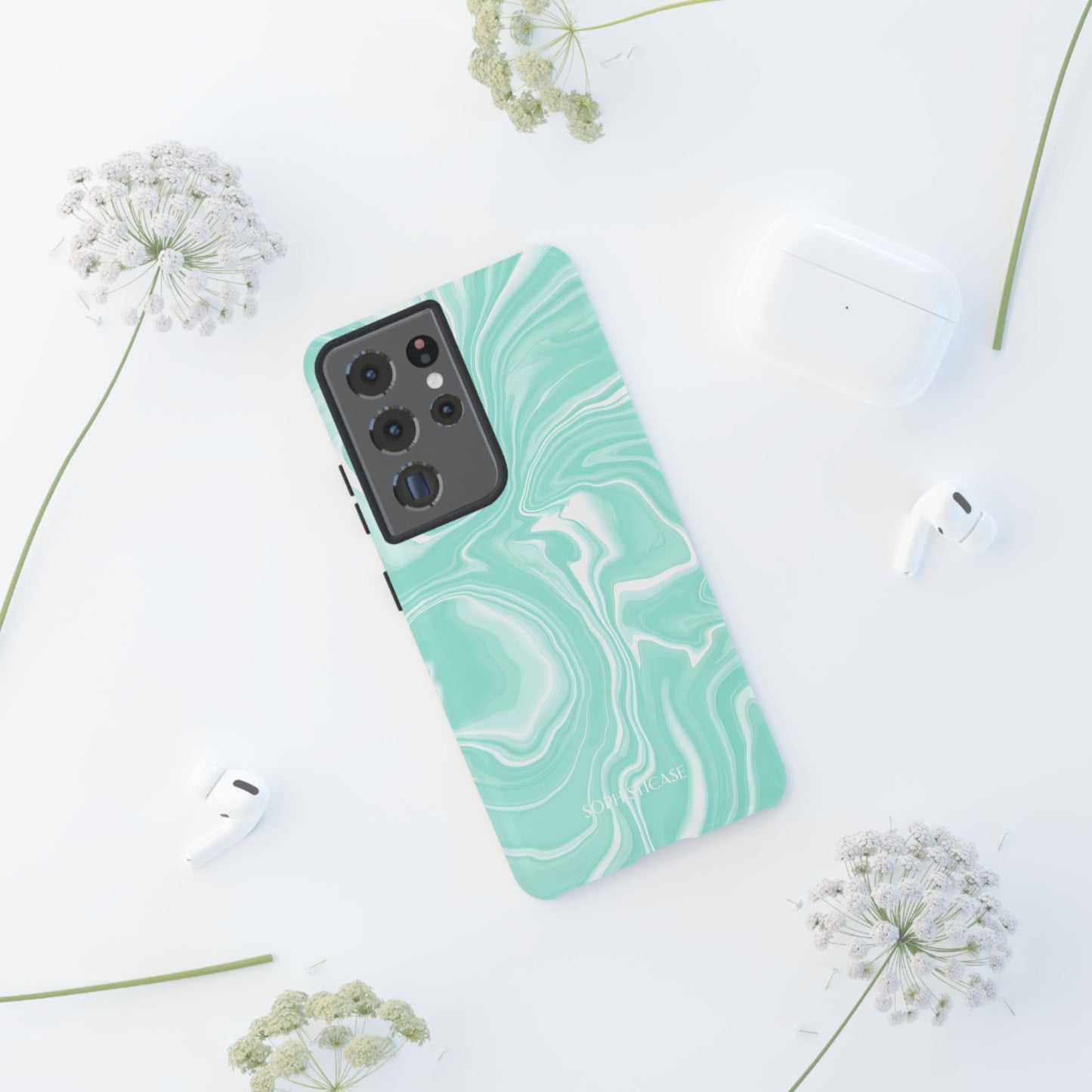 Liquid Dreams in Green - Tough Phone Case