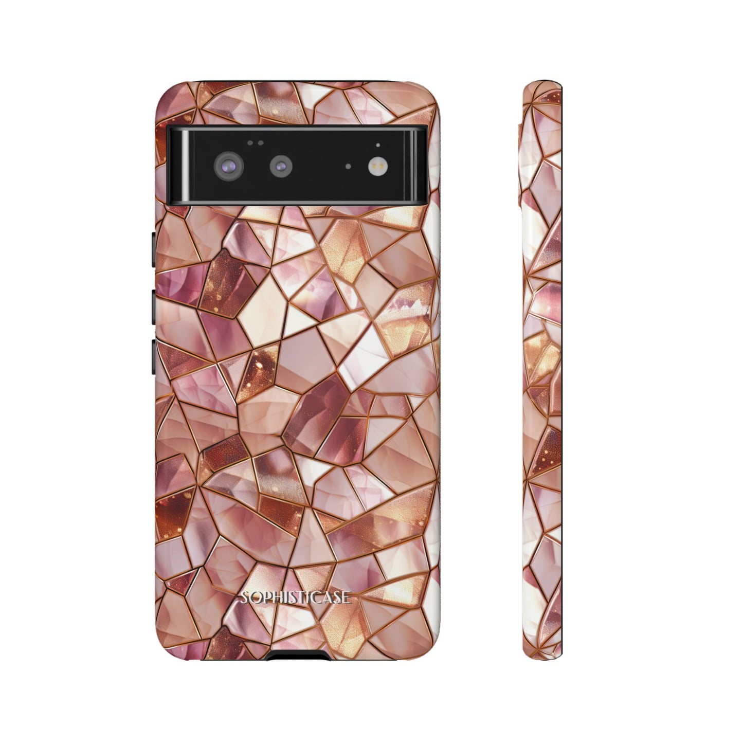 Rose' Runway in Champagne Mosaic - Tough Phone Case