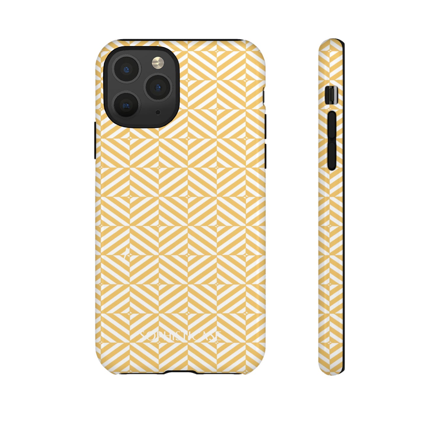 Illusions in Yellow - Dual Layer Shockproof Phone Case for iPhone, Google Pixel and Samsung Galaxy