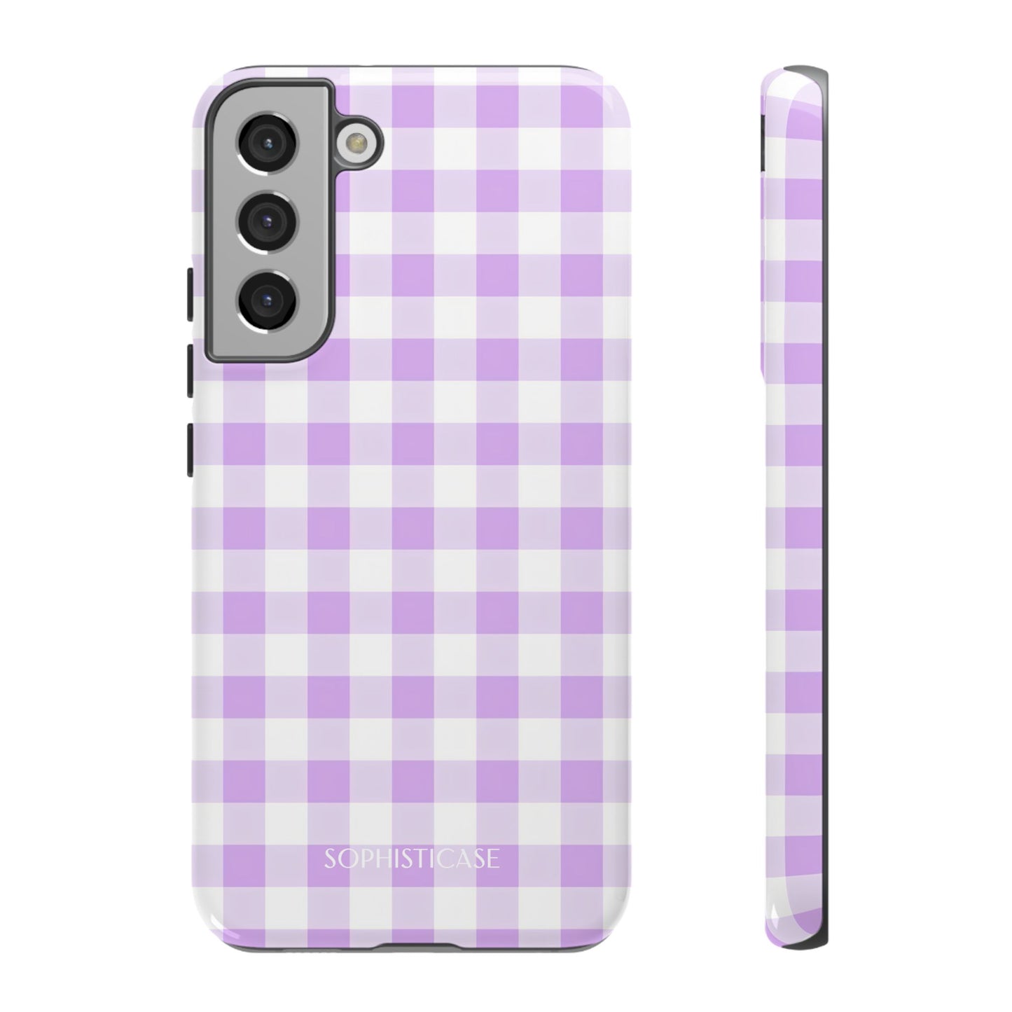 Gingham in Purple - iPhone Case, Samsung Galaxy Case, Google Pixel Case