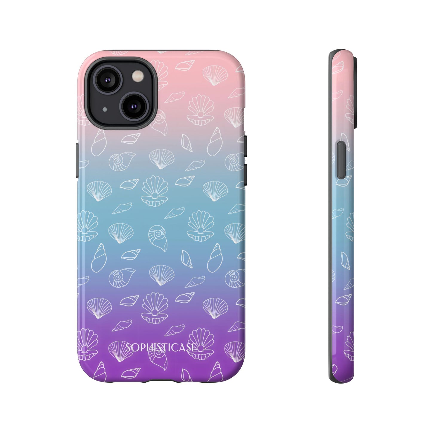 Seashell Society in Pink Blue & Purple Sunset - iPhone Case