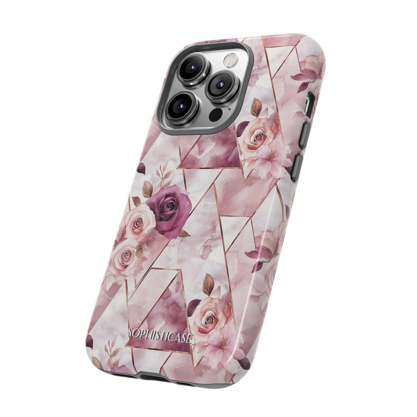 Royal Floral in Plum Chevron - Tough Phone Case