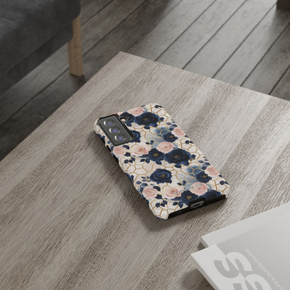Royal Floral in Navy Hive - Tough Phone Case