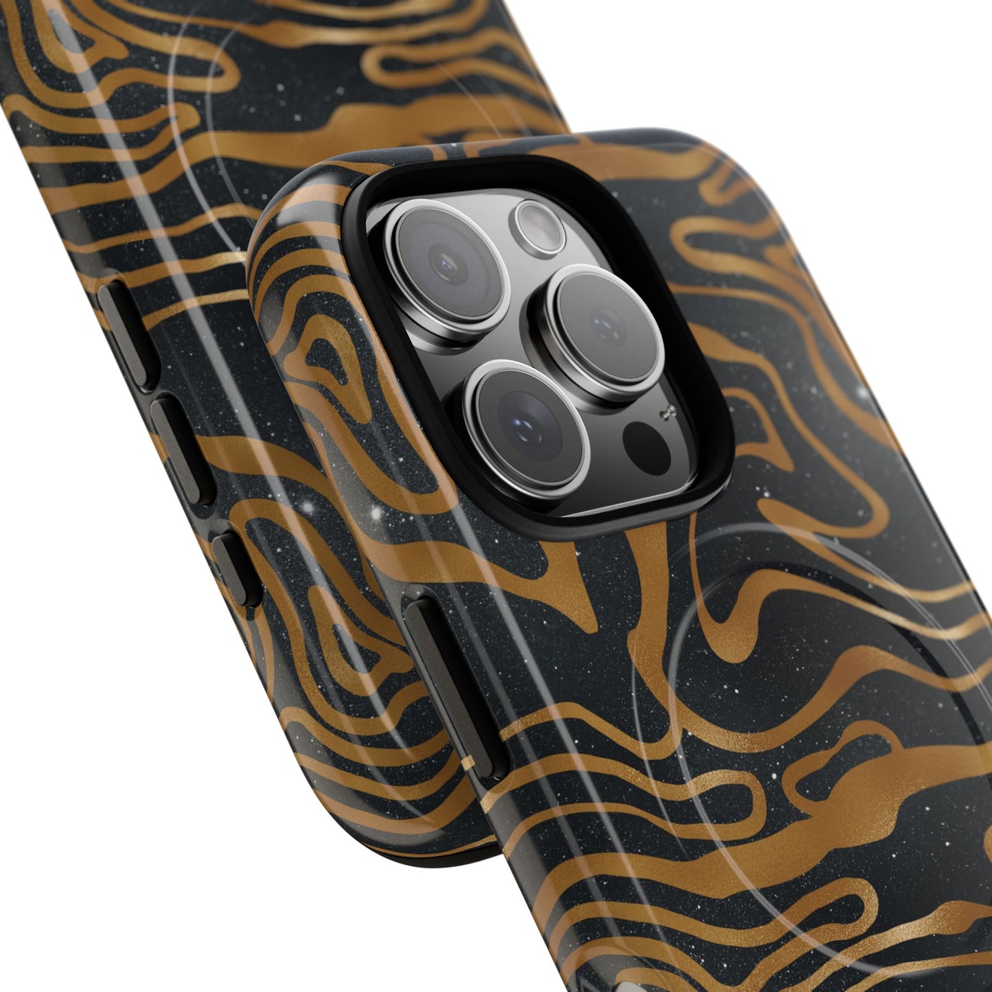Cosmic Gold in Black - iPhone Magsafe Case