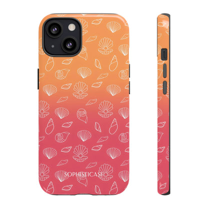 Seashell Society in Sunset Orange - iPhone Case