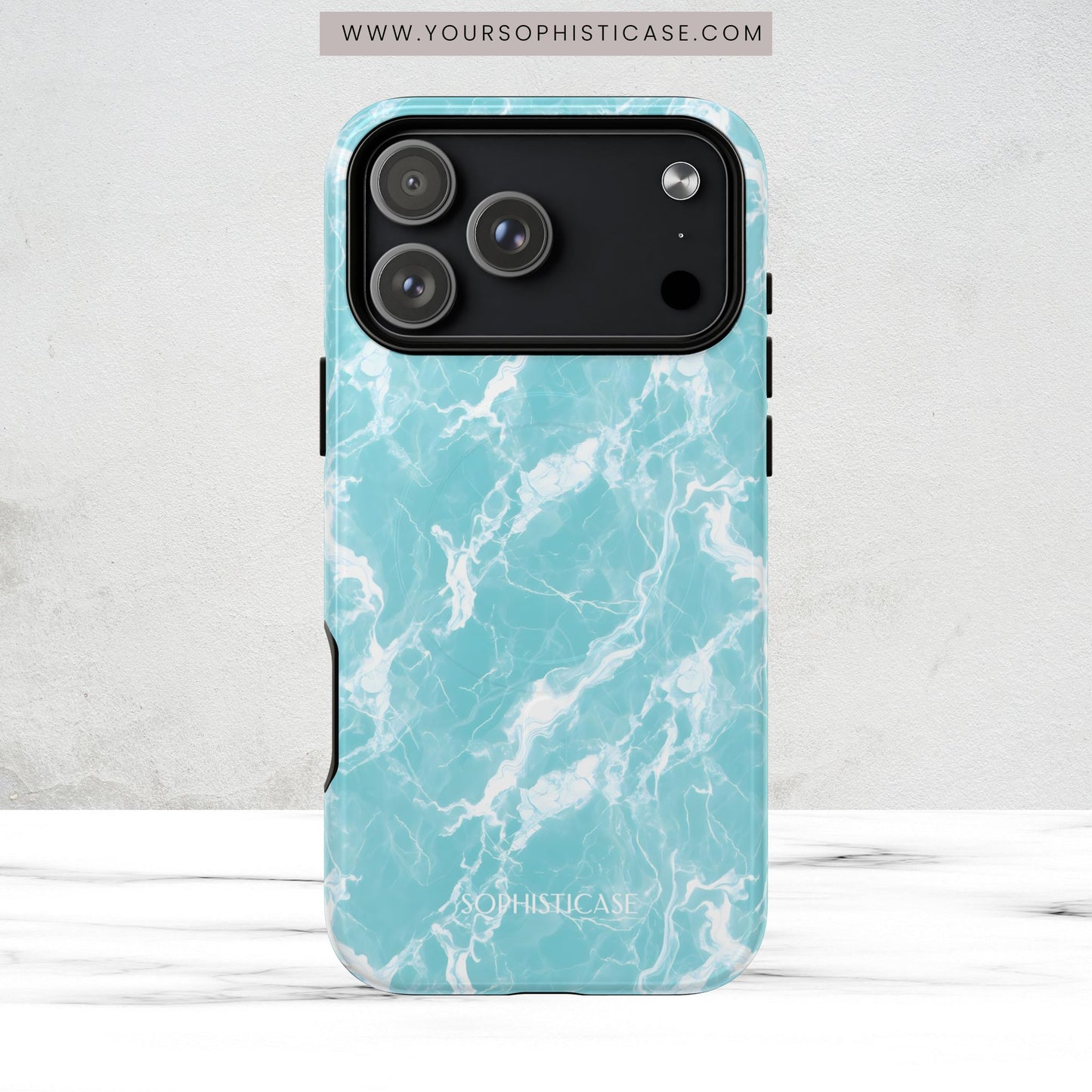 Marble Crush in Aqua - Magsafe Case