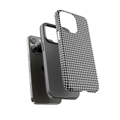 Houndstooth in Black - Drop Proof Phone Case for iPhone