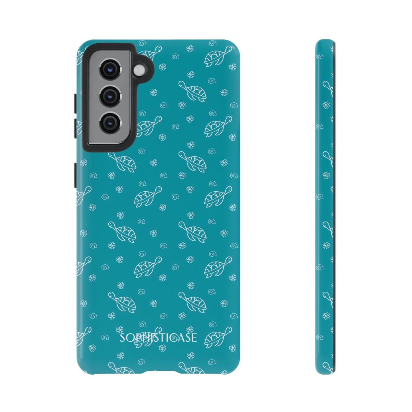 Turtle Island in Aqua - Tough Phone Case for Samsung Galaxy