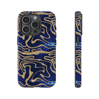 Cosmic Gold in Blue - iPhone Case, Samsung Galaxy Case, Google Pixel Case