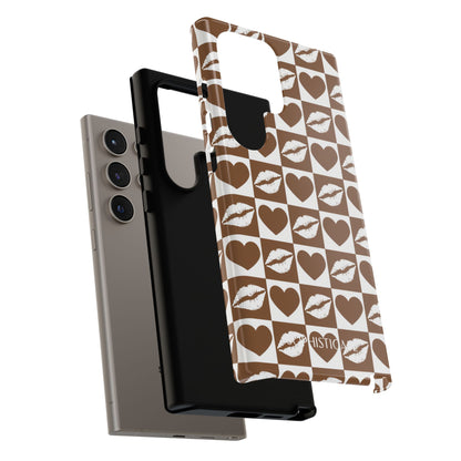 Belle Amie in Deep Brown - Galentines Release - Shockproof Phone Case for iPhone, Samsung Galaxy and Google Pixel