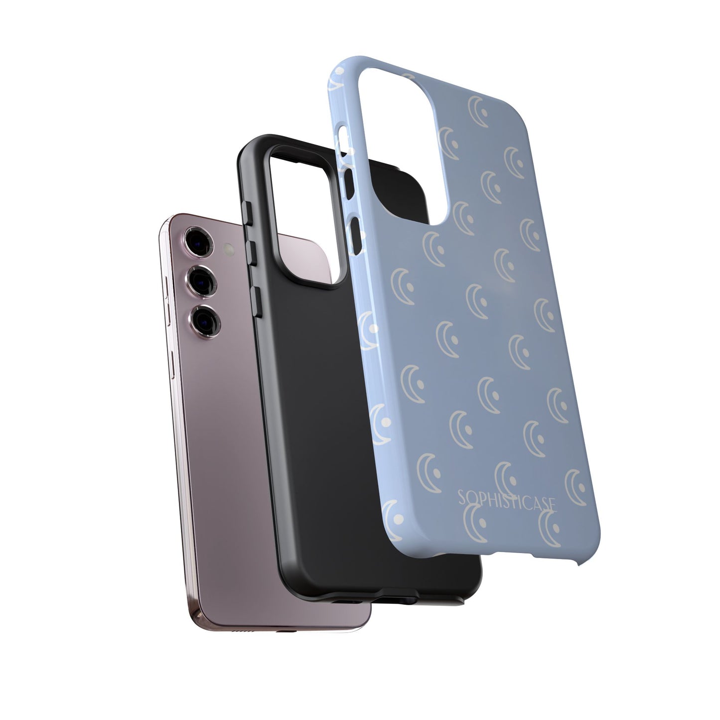 Moon Phase in Baby Blue - Tough Phone Case for Samsung Galaxy