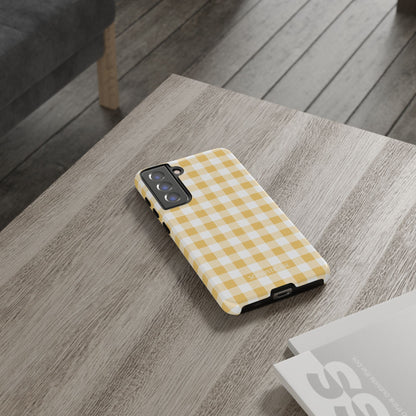 Gingham in Yellow - iPhone Case, Samsung Galaxy Case, Google Pixel Case