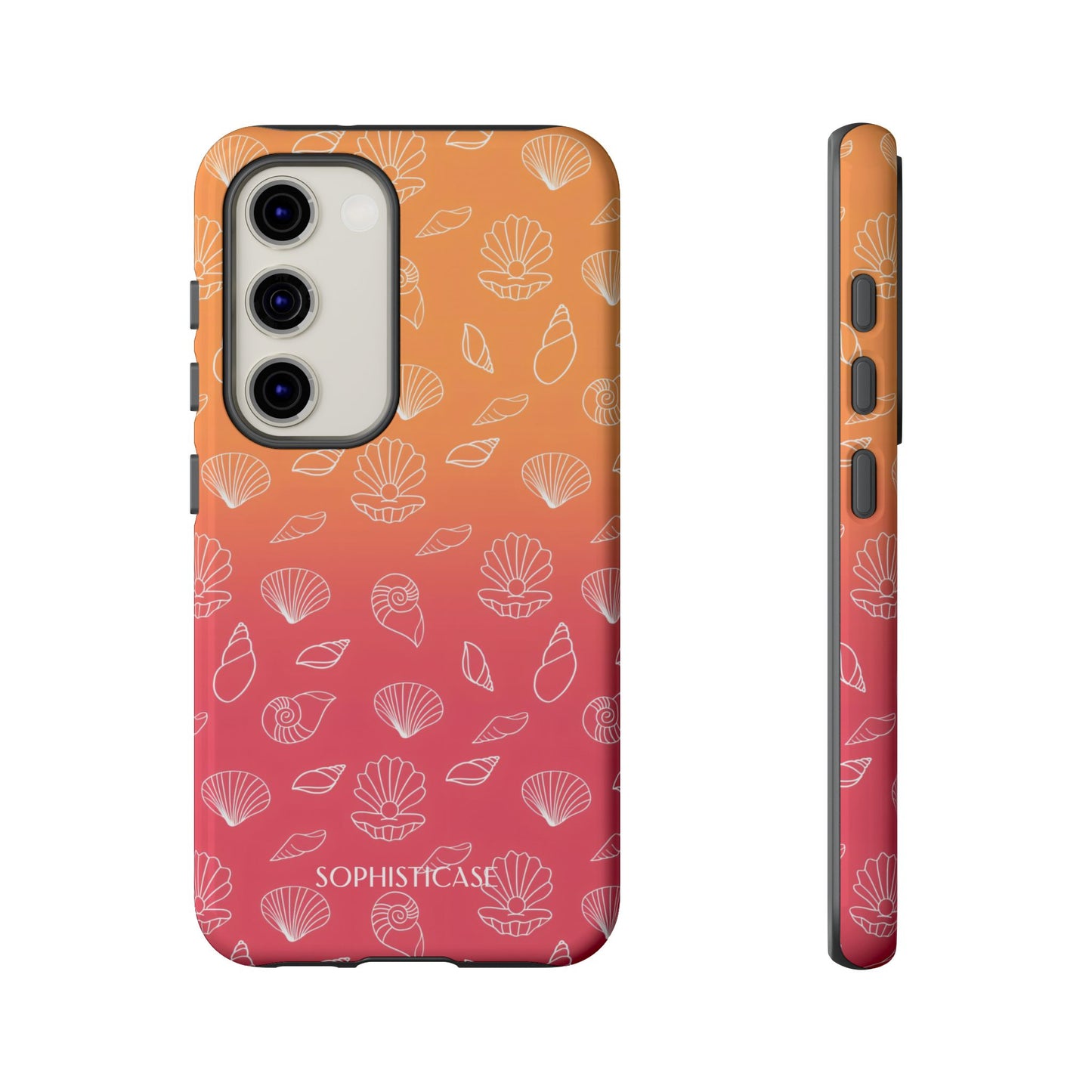 Seashell Society in Sunset Orange - iPhone Case, Samsung Galaxy Case, Google Pixel Case