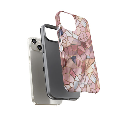 Rose' Runway in Pink Mosaic - Tough Phone Case