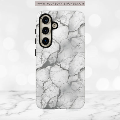 Marble Opulence in Charcoal Grey - Tough Phone Case