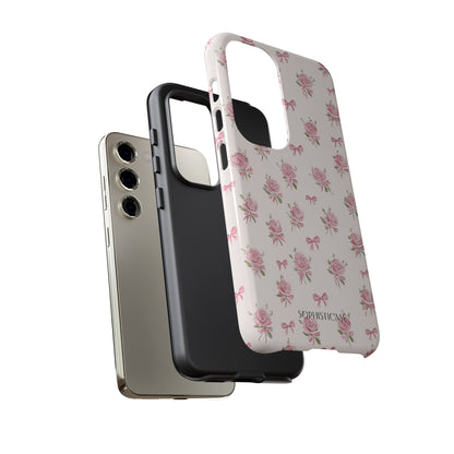 The Sweetest Thing in Coquette Roses and Bows - iPhone Case, Samsung Galaxy Case, Google Pixel Case