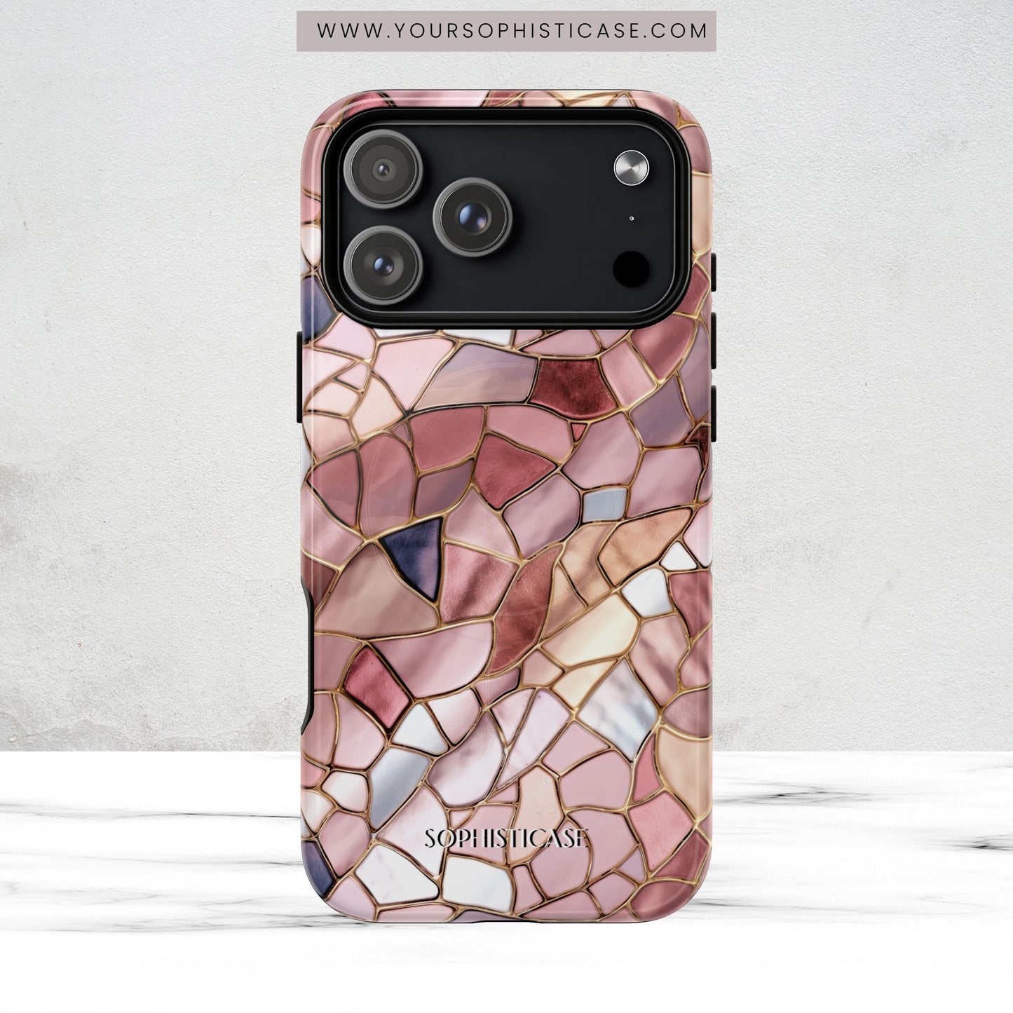 Rose' Runway in Pink Mosaic - Magsafe Case