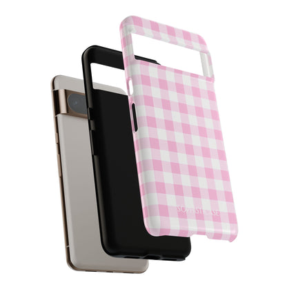 Gingham in Pink - Protective Phone Case for Google Pixel