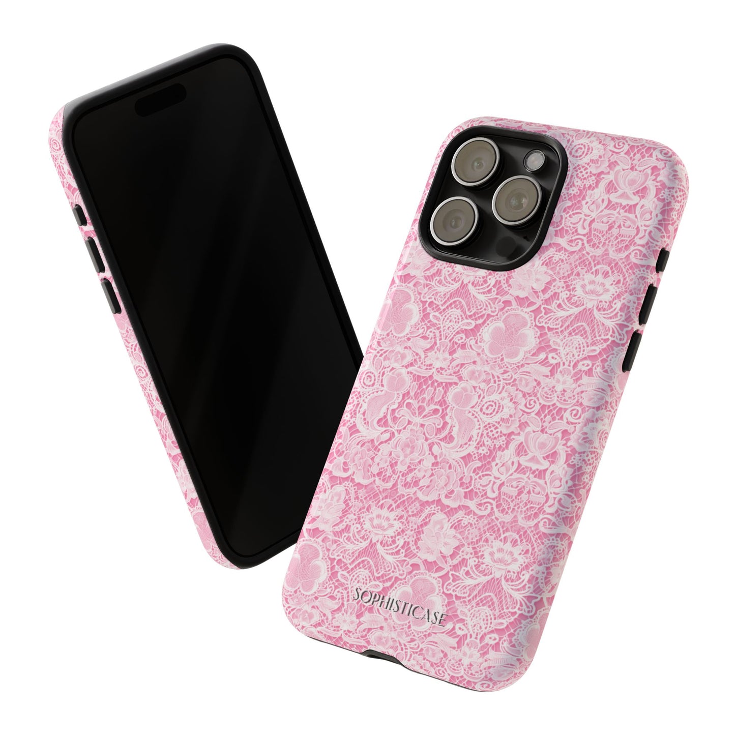 Luxe Lace in Pink - iPhone Case, Samsung Galaxy Case, Google Pixel Case