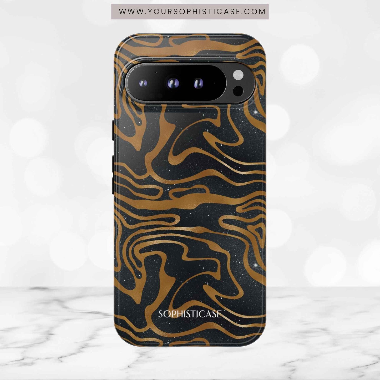 Cosmic Zebra in Black - iPhone Case, Samsung Galaxy Case, Google Pixel Case