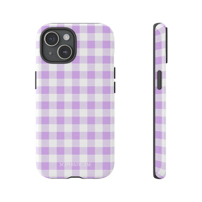 Gingham in Purple - iPhone Case, Samsung Galaxy Case, Google Pixel Case