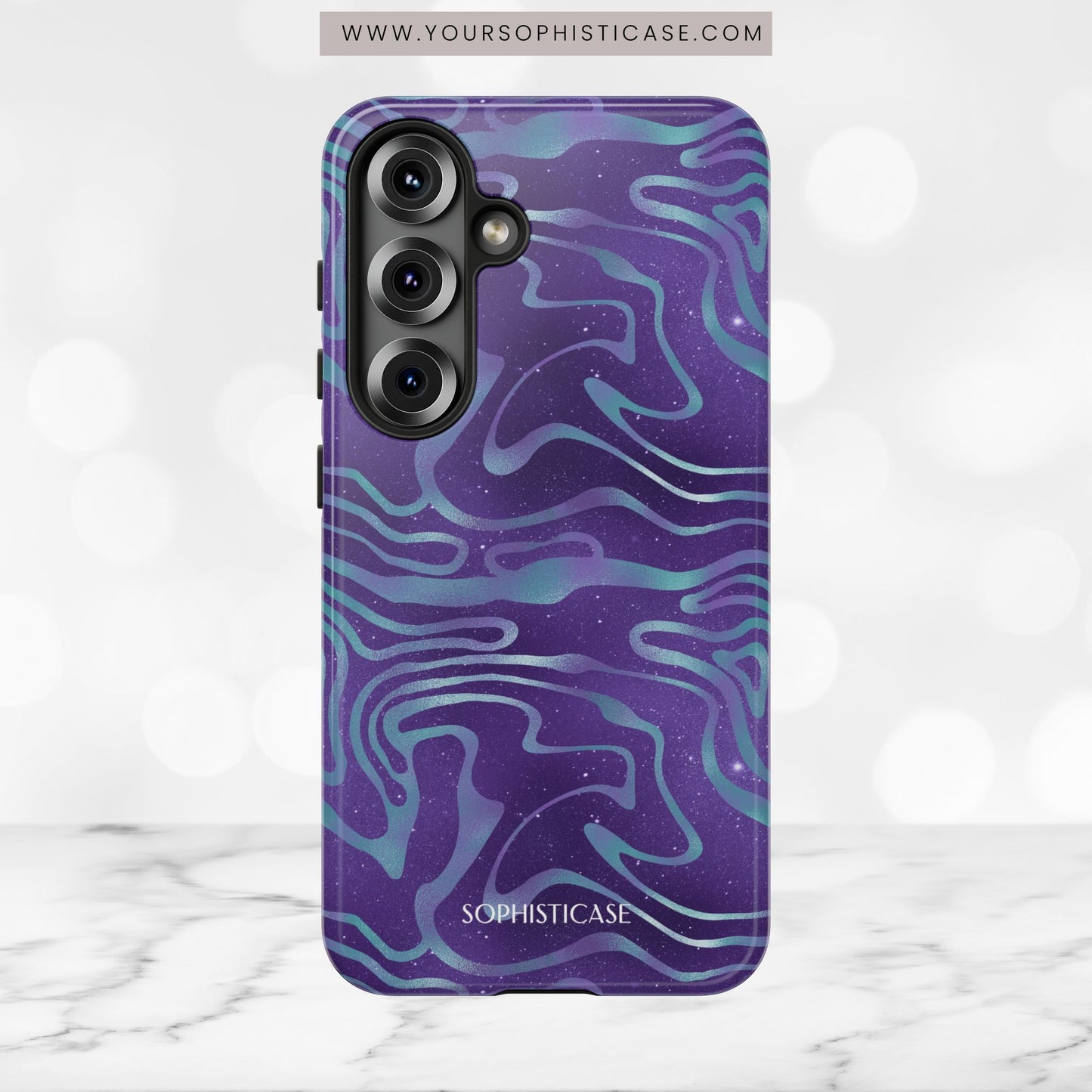 Cosmic Gold in Blue & Purple - iPhone Case, Samsung Galaxy Case, Google Pixel Case