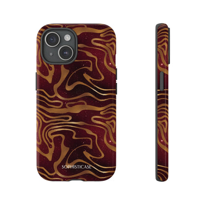 Cosmic Gold in Red - iPhone Case, Samsung Galaxy Case, Google Pixel Case