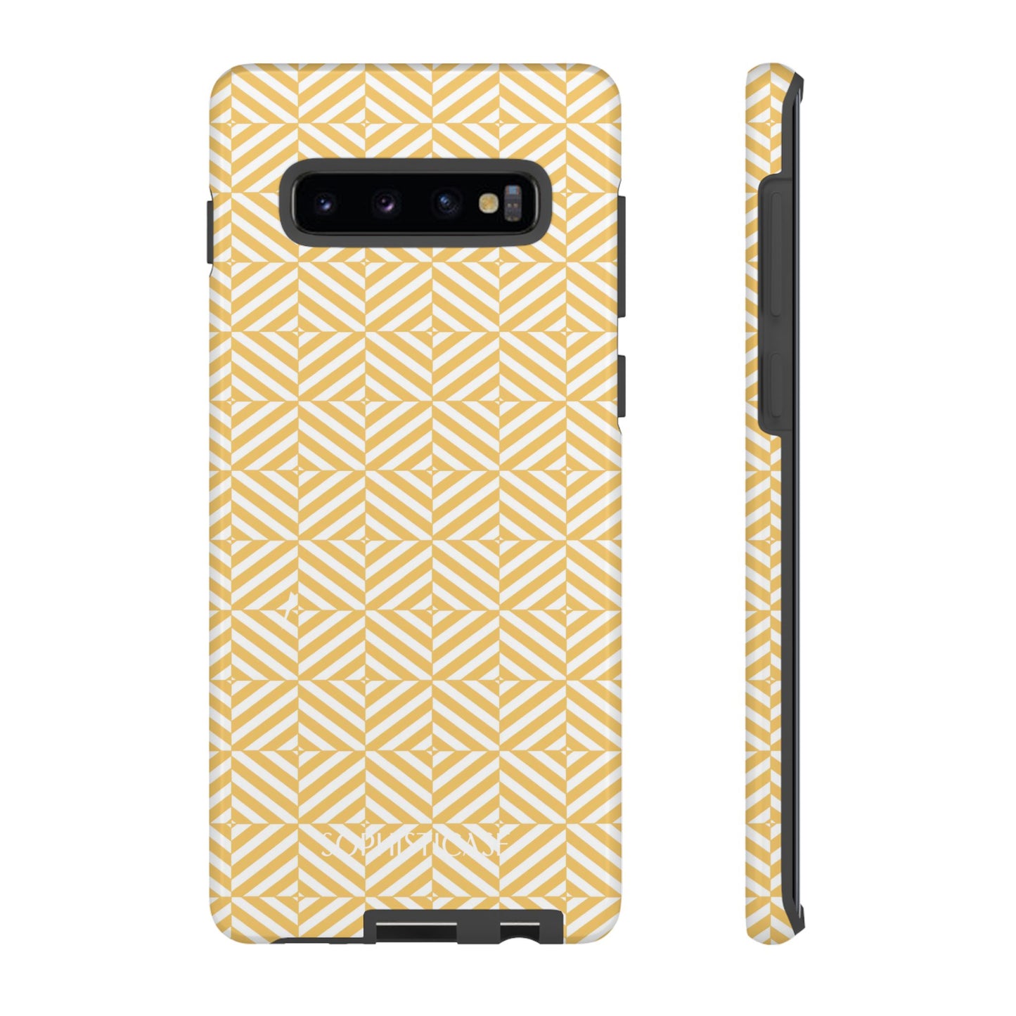 Illusions in Yellow - Dual Layer Shockproof Phone Case for iPhone, Google Pixel and Samsung Galaxy