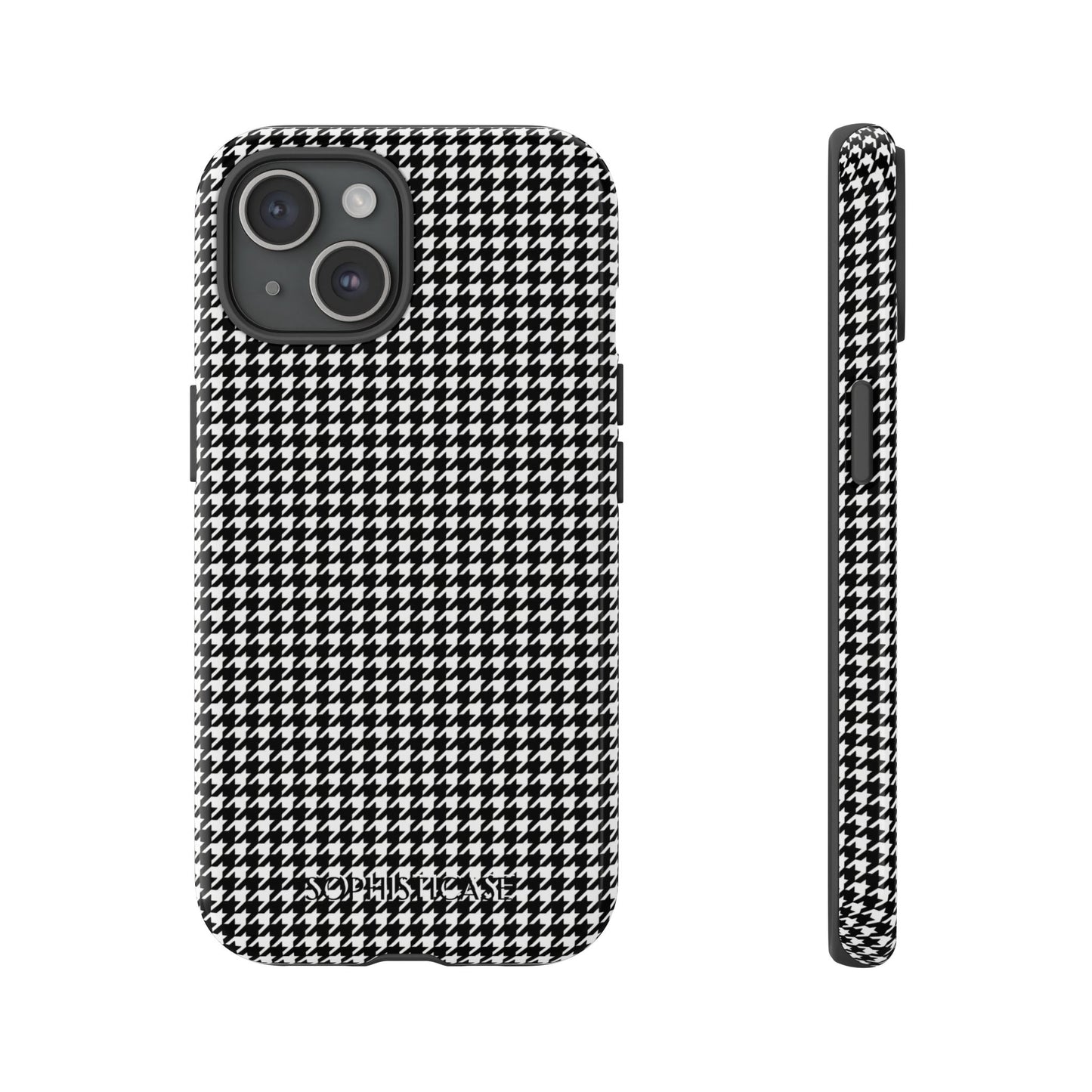 Houndstooth in Black - iPhone Case
