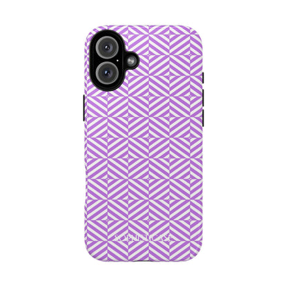 Illusions in Purple - Dual Layer Shockproof Phone Case for iPhone, Google Pixel and Samsung Galaxy