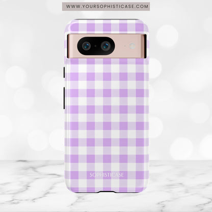 Gingham in Purple - iPhone Case, Samsung Galaxy Case, Google Pixel Case