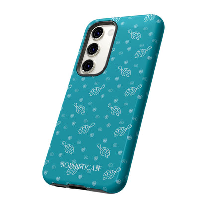 Turtle Island in Aqua - Tough Phone Case for Samsung Galaxy